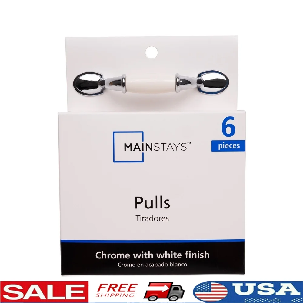 

Классический шкаф тянет 3-дюймовую хромированную белую отделку от центрального до центра Набор из 6 шт. с крепежными винтами Простая установка Традиционный