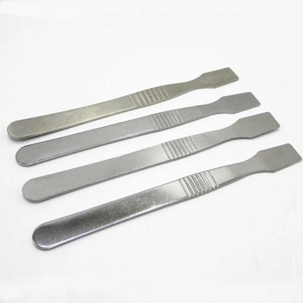 10 Pcs Stainless Steel Blade Screen Remover Pry Tool Metal Flat Spudger Electronic Device Opener