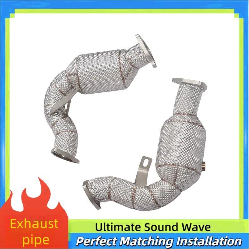 High-quality Downpipe Exhaust Head for Audi S4 S5 A6 A7 3.0T 2.8 Stainless Steel Insulated Dump Pipe Power Upgrade Perfect Match