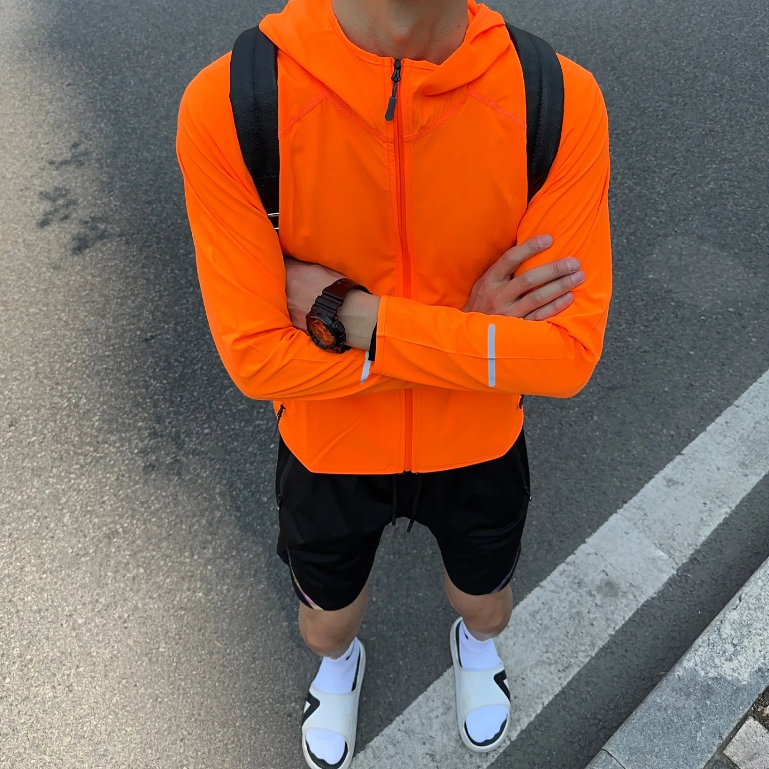 Coat Man Woman Outdoor Sports Reflective Long-sleeved Quick-drying Fashionable Comfortable All-matching Solid Simple