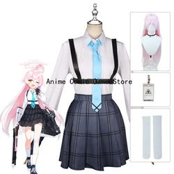 In Stock S-XL Takanashi Hoshino Blue Archive Cosplay Costume Wig Anime Jk School Uniforms Halloween Party Outfits for Women