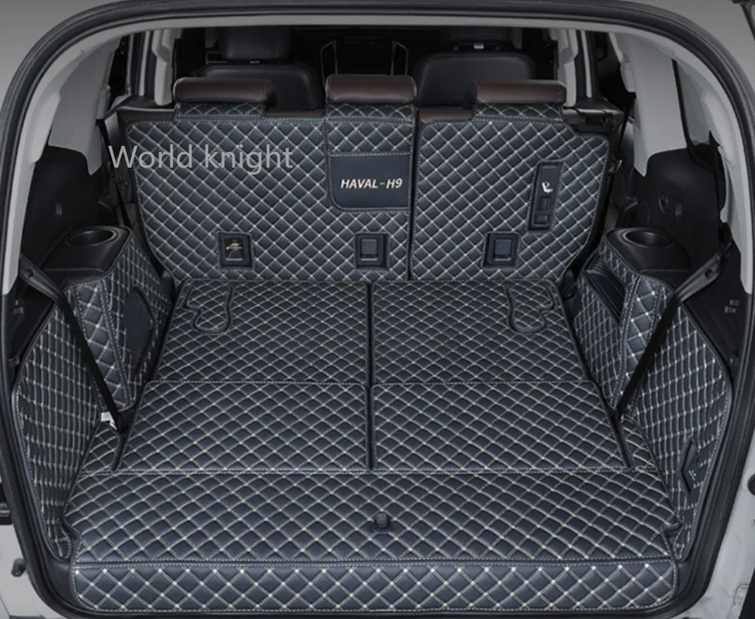 for Great Wall Haval H9 Accessories 2015-2022 Car Trunk Mat Waterproof Half Encirclement Trunk Pat Protector 5 seats