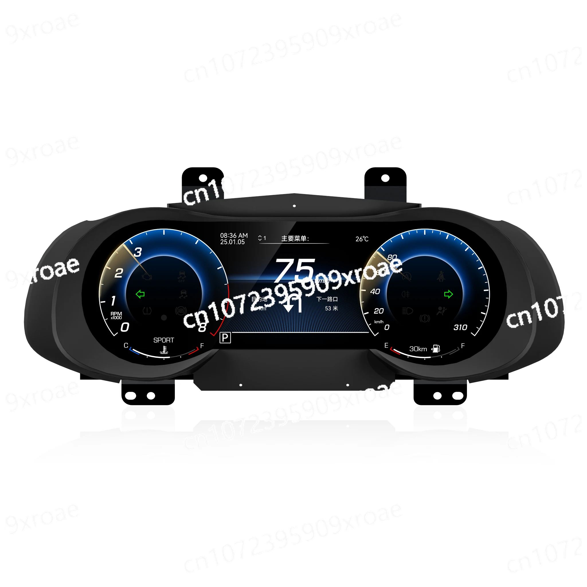 

2013-2023 Digital Cluster Car Speedometer 12.3 Inch Linux System Car LCD Instrument Auto Meter For Mas-erati Quattroporte