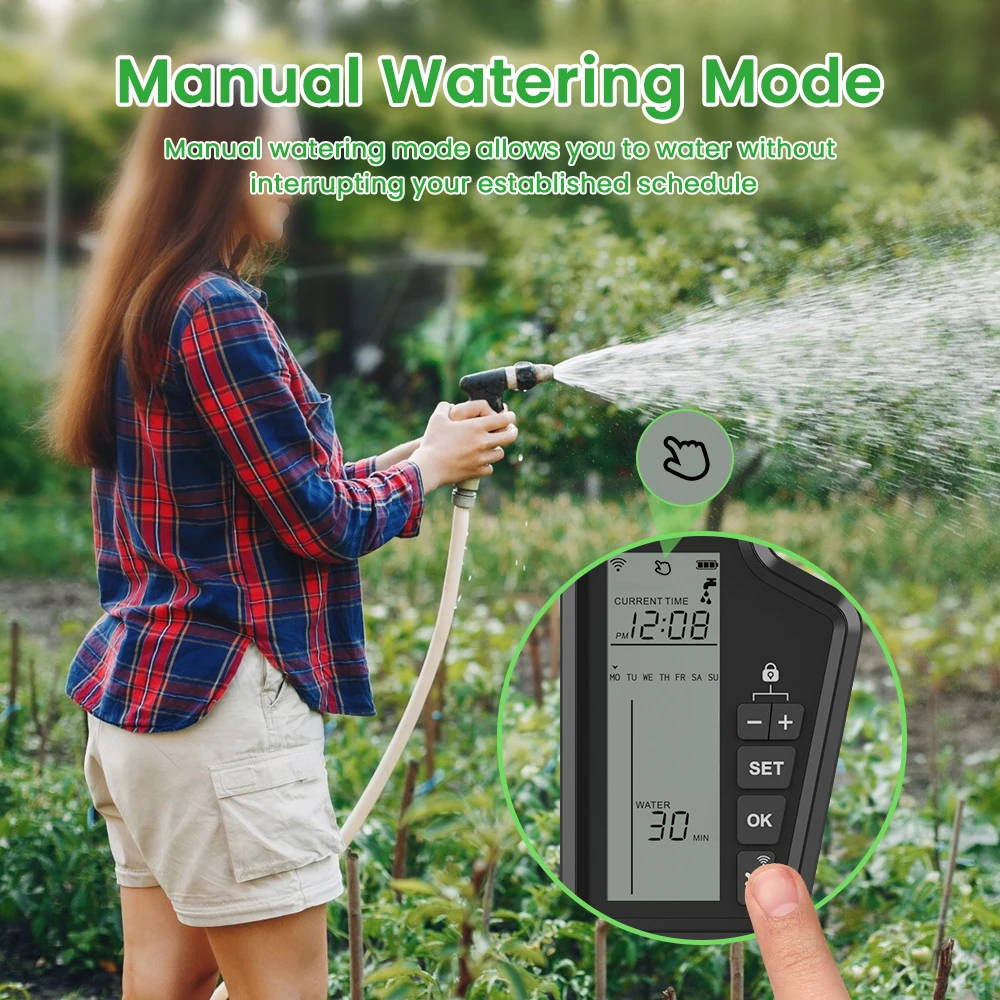 AVATTO Tuya WIFI Smart Valve Automatic Water Timer Outdoor Farm Garden Intelligent Sprinkler Timer Work with Alexa Google Home