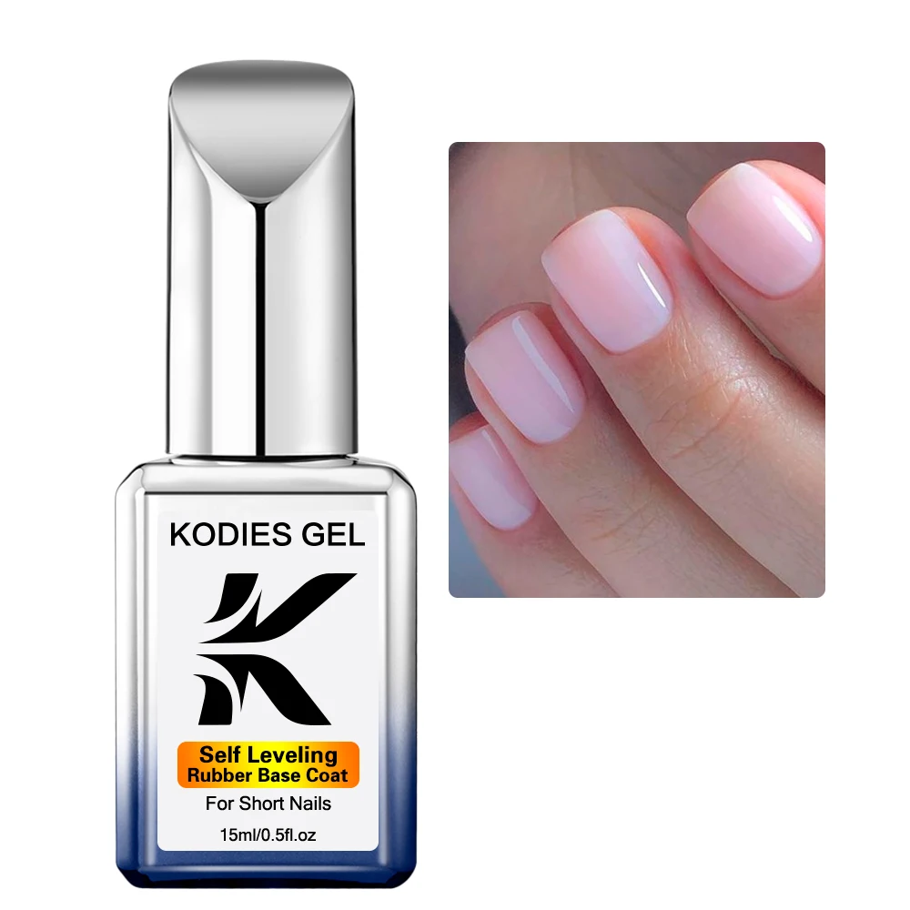 1 Pcs Russian Self Leveling Rubber Base Gel Nail Polish Clear White Semi Permanent UV Strong Builder Base Construction Gel Nails