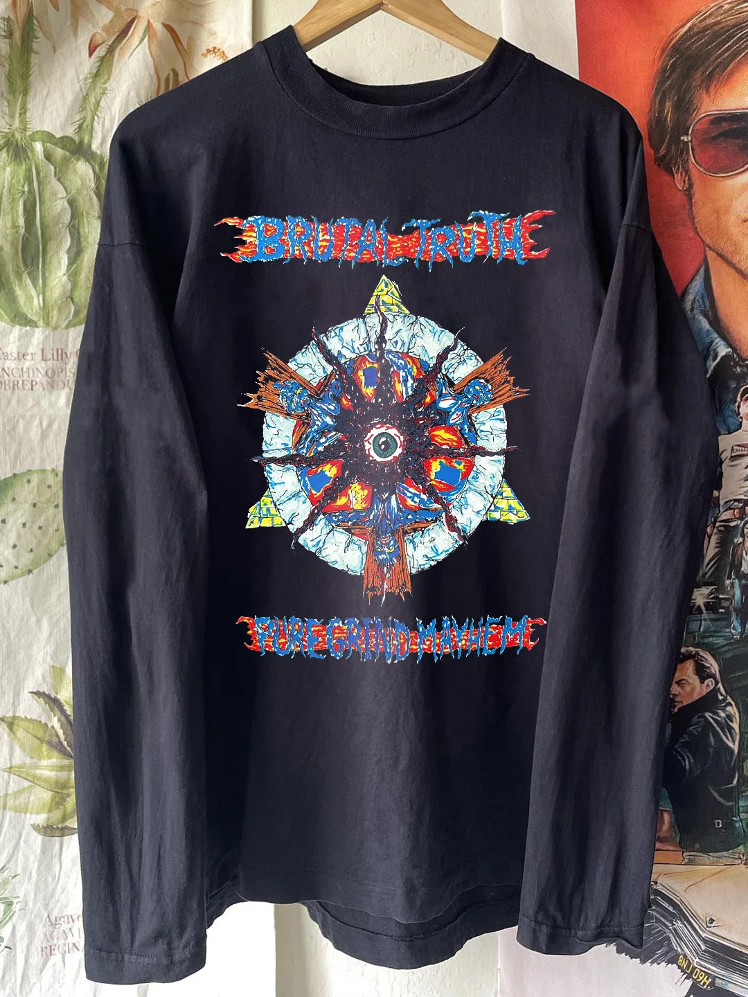 Brutal Truth American Style Metal Dark Long Sleeve T-Shirt Unisex Retro Print Cotton Top for Men And Women