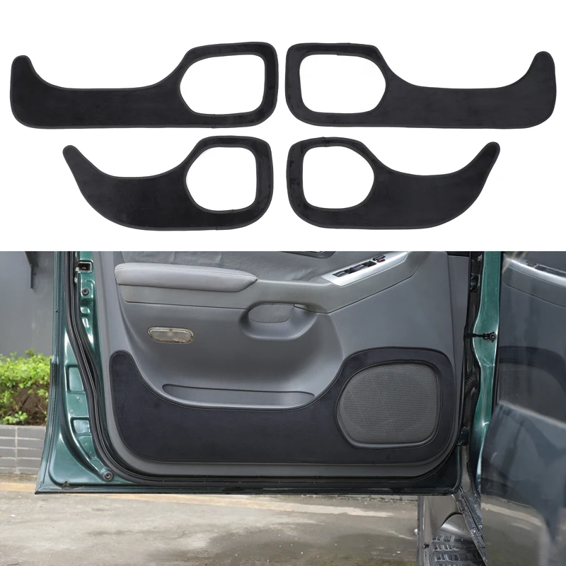 

4Pcs Velvet Black For Toyota Land Cruiser Prado FJ120 2003-2009 Car Door Anti-Dirty Mat Decoration Sticker Car Accessories