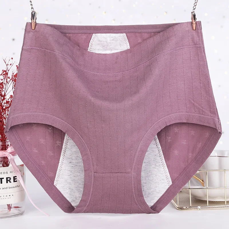 

Menstrual Underpants Large Size Cotton Panties for Menstruation High Waist Leak Proof Physiological Period Pants XL-6XL Briefs