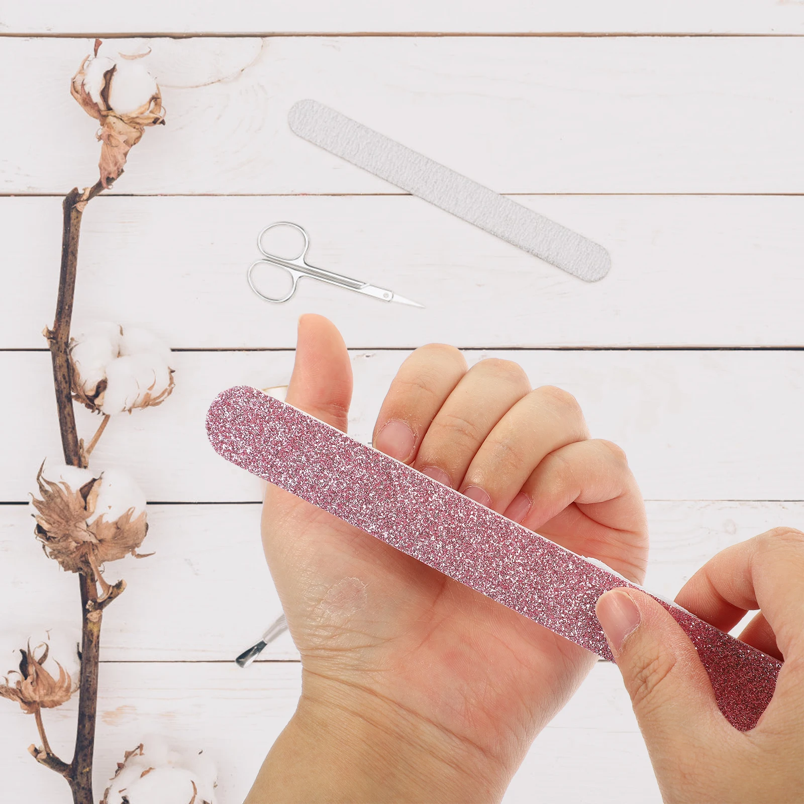 

30pcs Nail Files Glitter Handheld Double sided Pedicure Tools for Art Shaping Buffing Sanding Removal Polishing