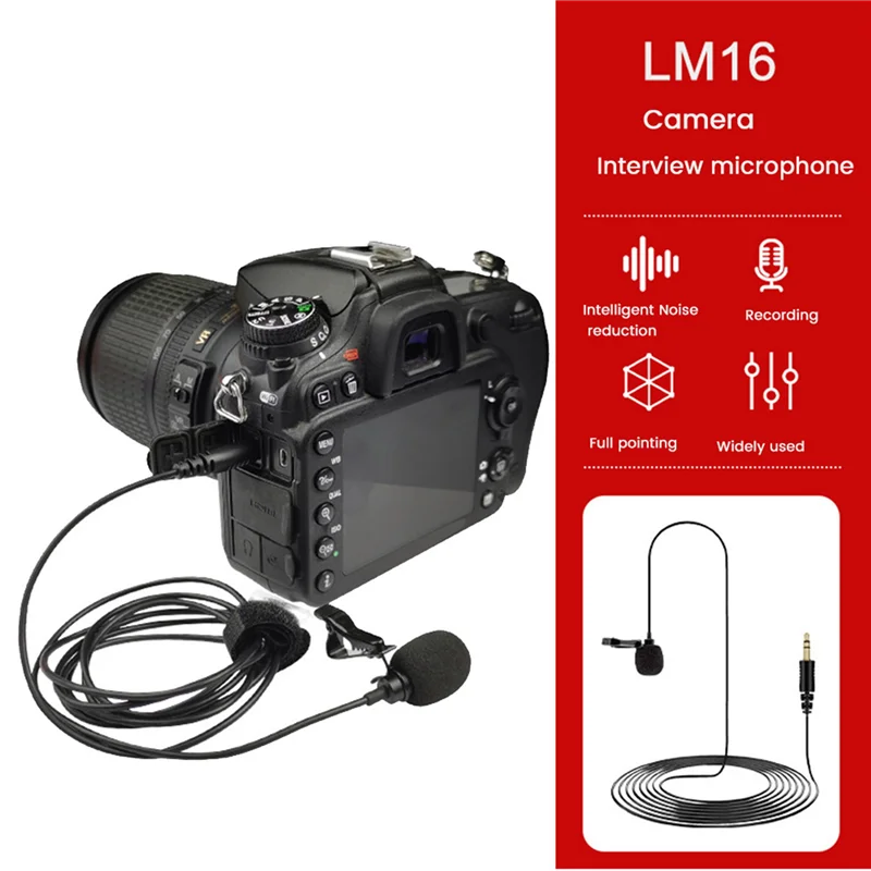 【Superdeals】2X ميكروفون متعدد الاتجاهات 3.5 مم Lavalier مشبك ربط ميكروفونات صوت صغير للكاميرا والكمبيوتر المحمول والهاتف