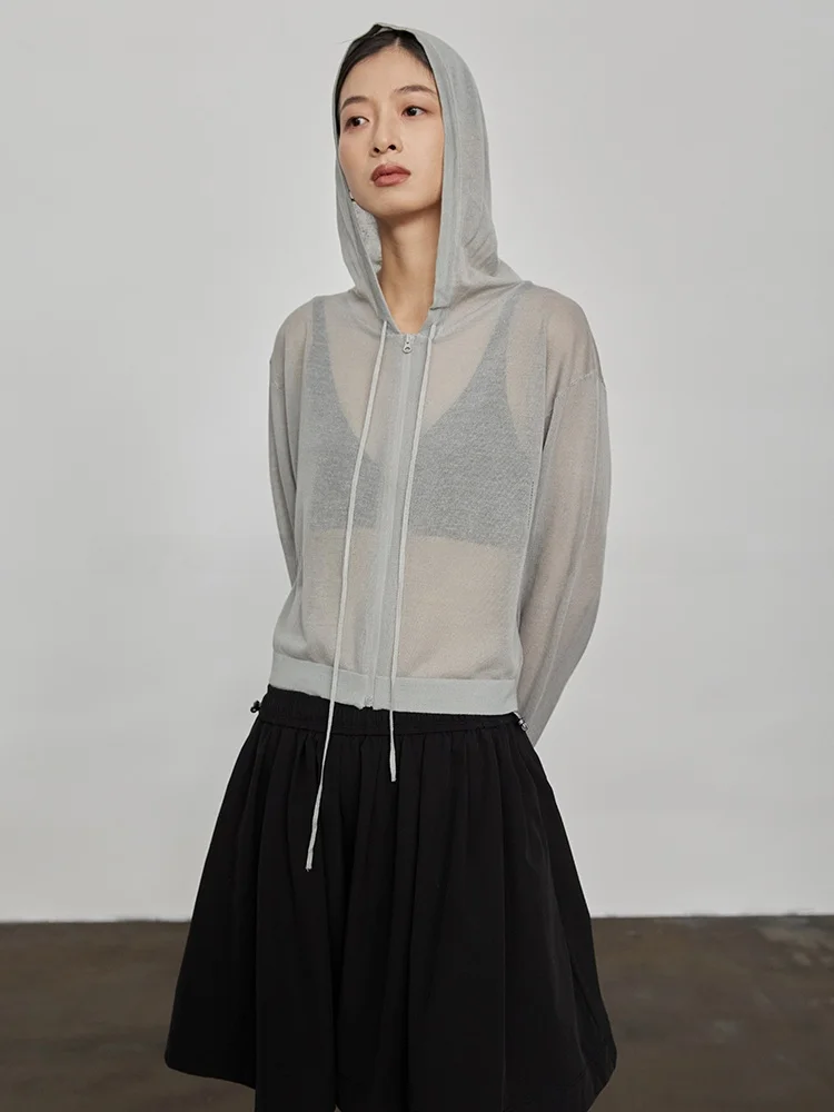 

Новая летняя женская рубашка с защитой от солнца, тонкая, с капюшоном, универсальная, утягивающая, оригинального дизайна, повседневная верхняя одежда