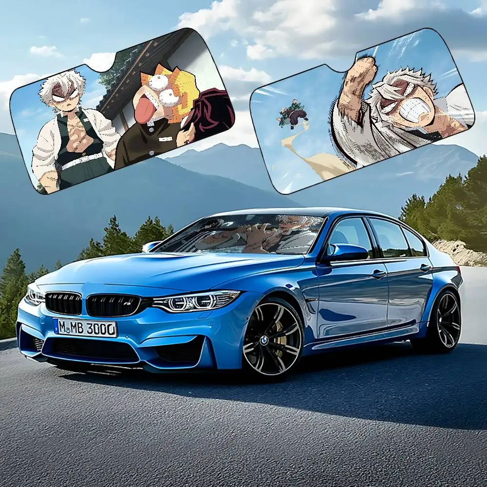S-Sanemis Shinazugawas Car SunShade Windshield Cover UV Protection Auto Visor Accessories For Cars