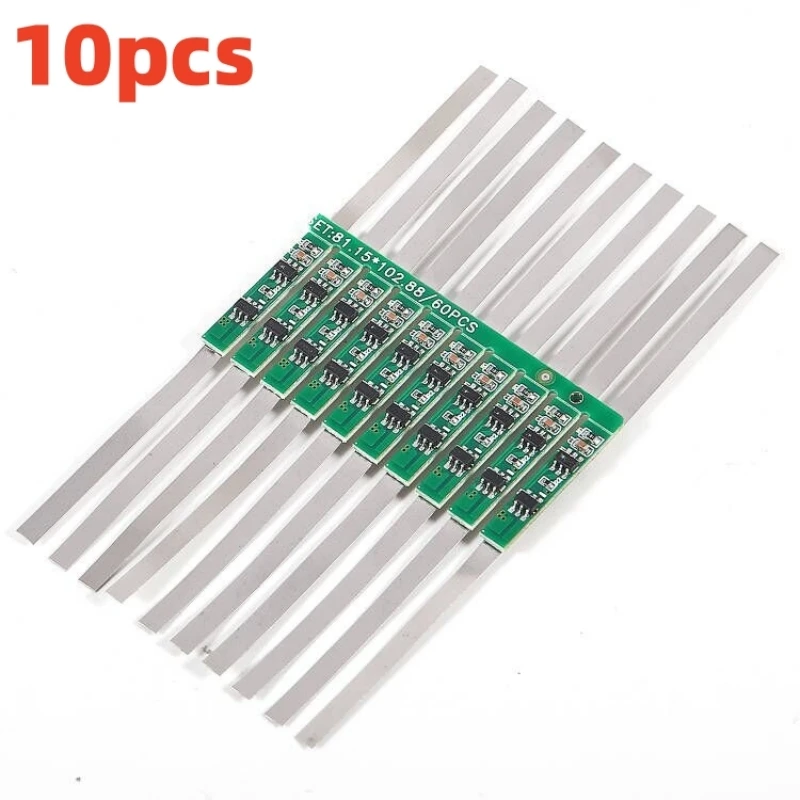 10PCS 1S 3.7V 3A li-ion BMS PCM battery protection board pcm with Belt for 18650 lithium ion li battery