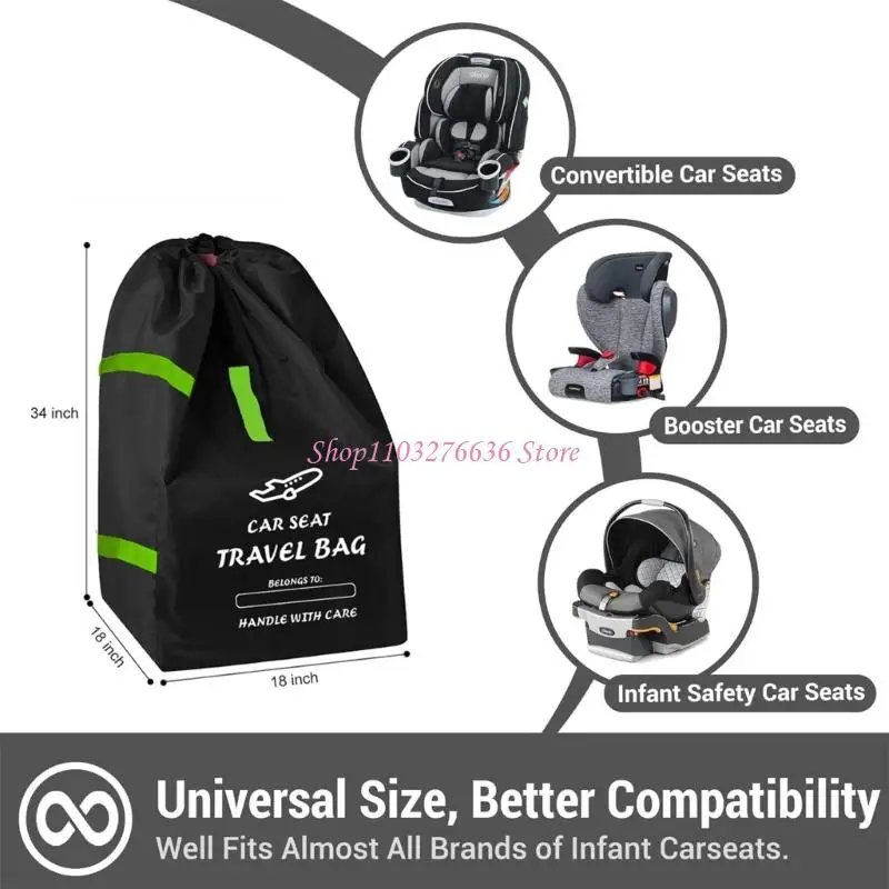 R6FD Schützende Autositz-Reisetasche für Flugzeuge, wasserabweisende Oxford-Baby-Booster-Autositzabdeckung, Staubschutztasche – Detail 3