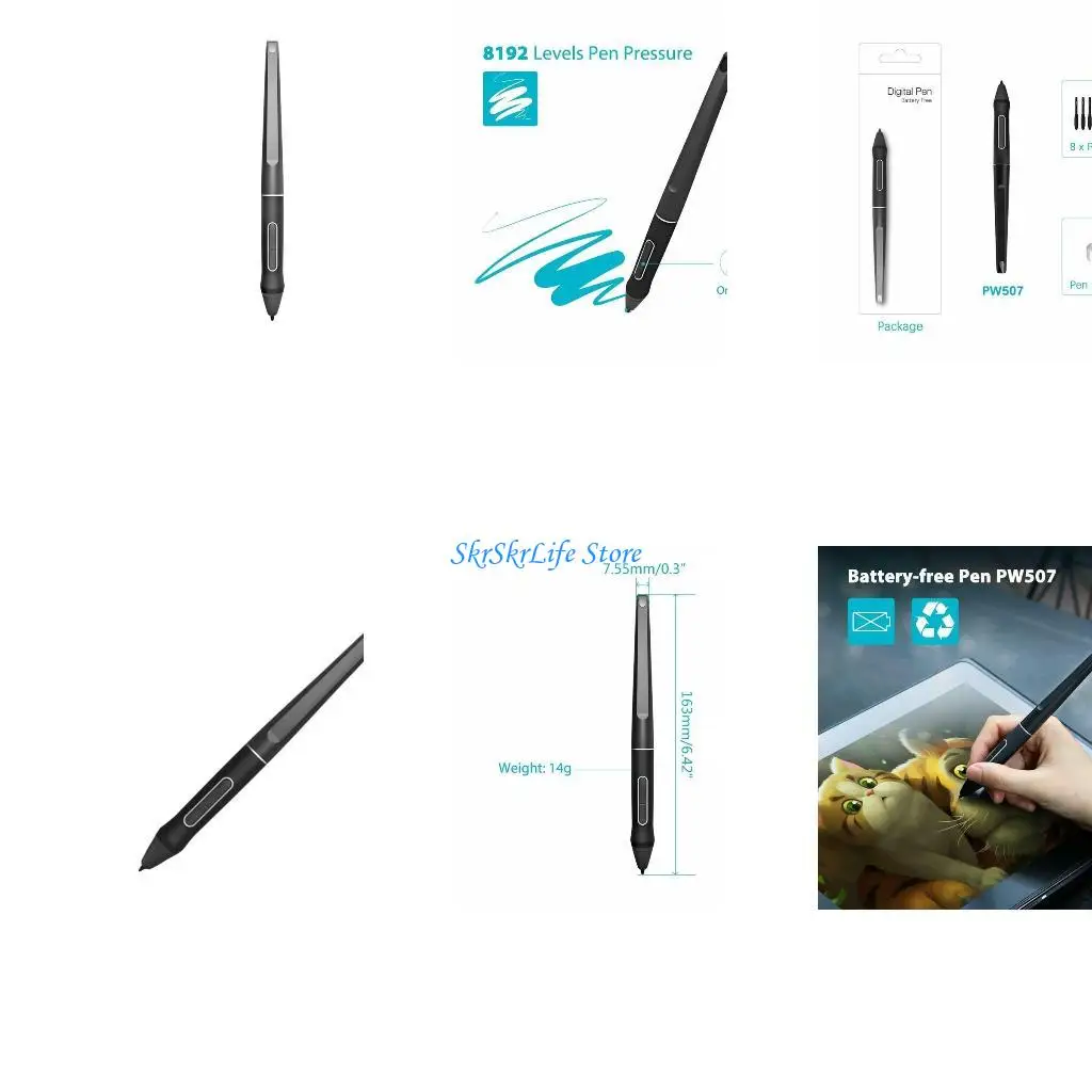 

E65E for Touch Screen Pen PW507 For Stylus Pen Digital Graphics Kamvas 12/ 13/ 16/16/20