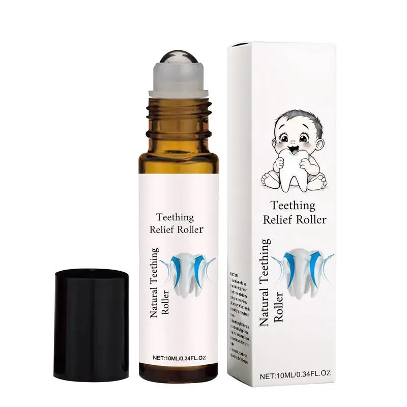 

Ролик для облегчения прорезывания зубов, натуральное масло для облегчения прорезывания зубов, портативная детская игрушка для прорезывания зубов, ролик для уменьшения дискомфорта при прорезывании зубов для детей