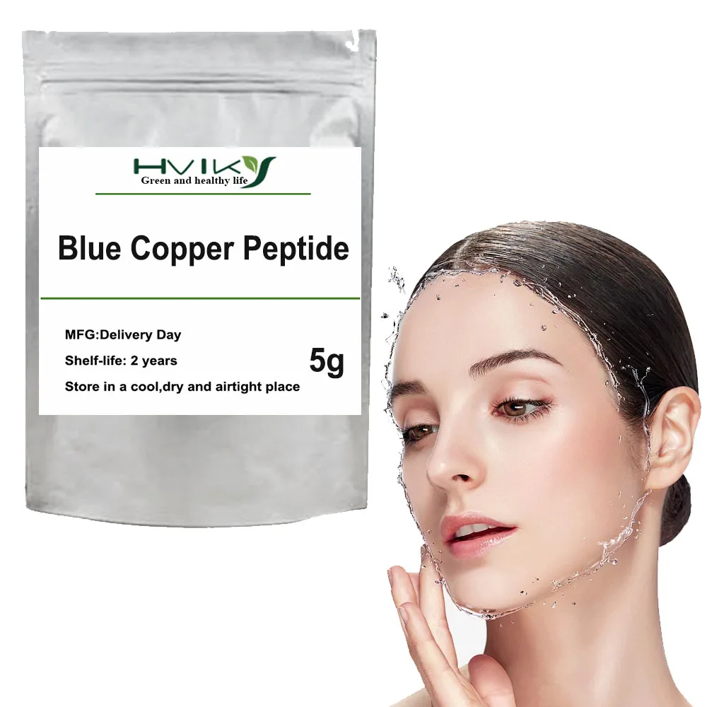 Blue Copper Peptide 98% Water soluble Tripeptide Cosmetic Raw Material