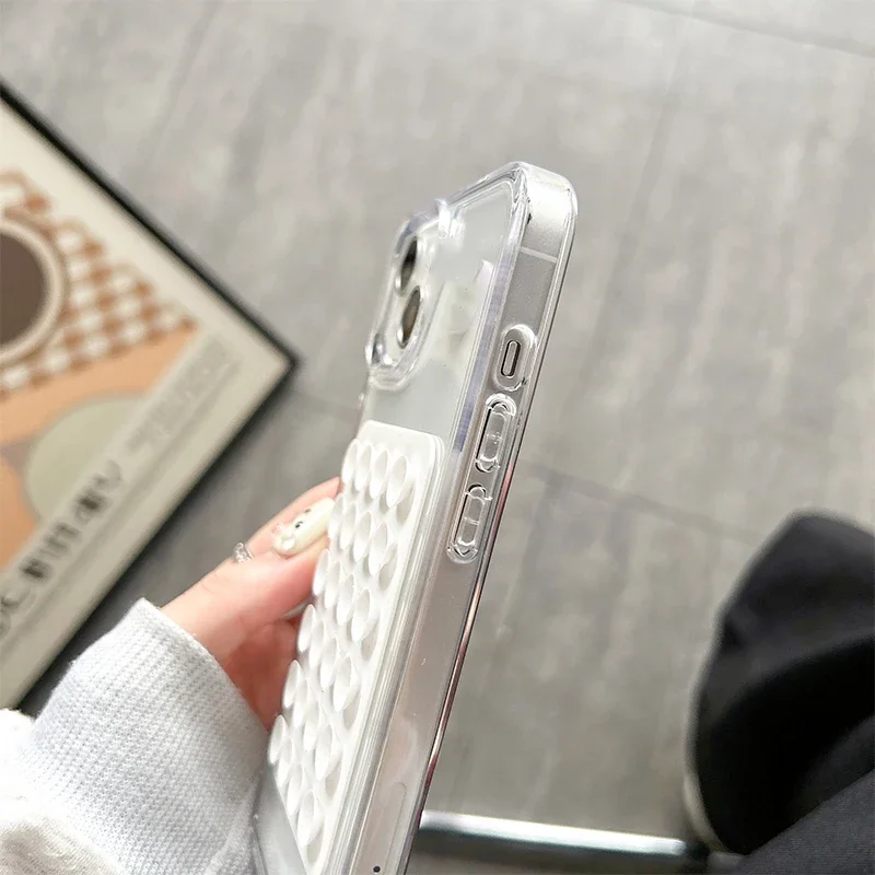 Etui z przyssawką 3D do iPhone'a 15 11 12 Pro Max XR X XS 7 8 Plus SE 2020 Etui do iPhone'a 14 13 Pro XS Max Przezroczyste Fundas — zdjęcie 5
