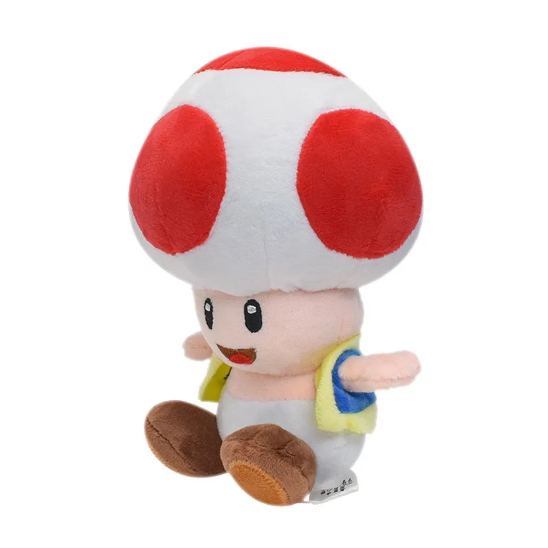Super Mario Toad Plush Set 16cm - 7 Styles Sitting Mushroom Doll with Removable Vest Cute Nintendo Game Stuffed Toy Collection view 5