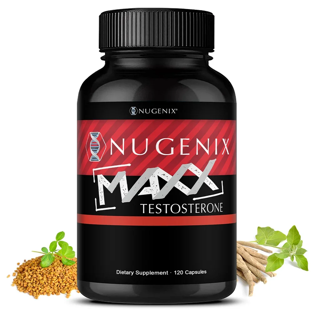 Nugenix Maxx - Rendimiento masculino, resistencia, músculo, fórmula potenciadora de hormonas, 120 cápsulas