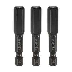 3pcs Hexagon Wrench Drill Bit H1.5 H2 H2.5 H3 H4 H5 H6 H8 H10 Metric 1/4