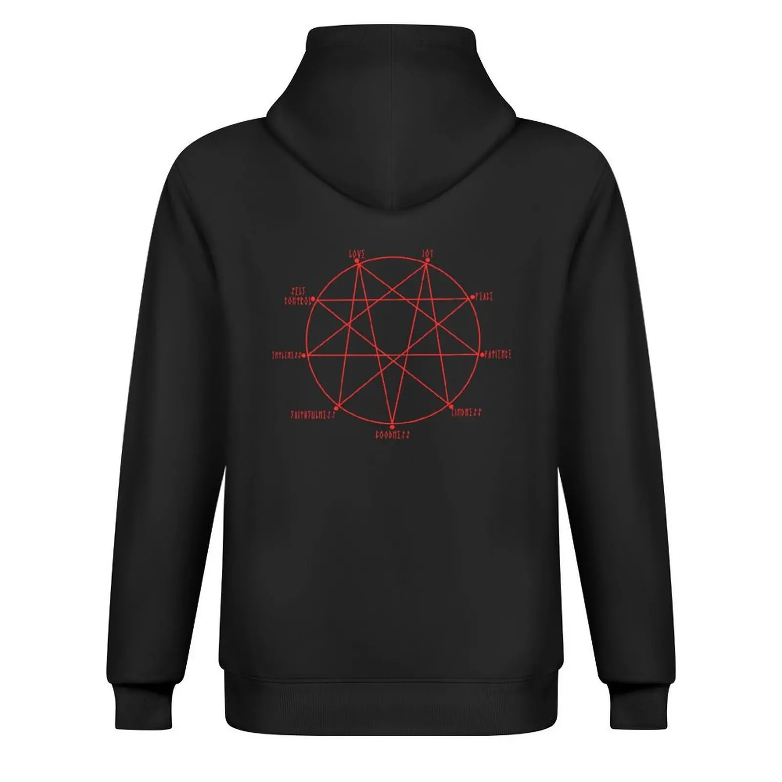 Repentagram Impending Doom Fruits of the Spirit رمز مسيحي هوديي ملابس الخريف الكورية ملابس الذكور هوديي