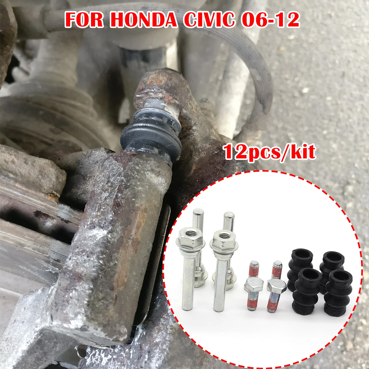 

For RANGE ROVER SPORT Left Right Brake Caliper Cylinder Slider Guide Pin For Disc Housing Bolts Rubber Bushing Boot Seal Kit