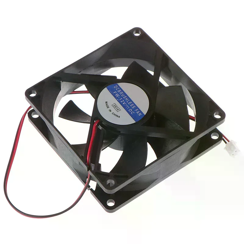 2pin 80x80x25mm 8cm 80x25mm dc brushless computer case cooling fan 8025 12V
