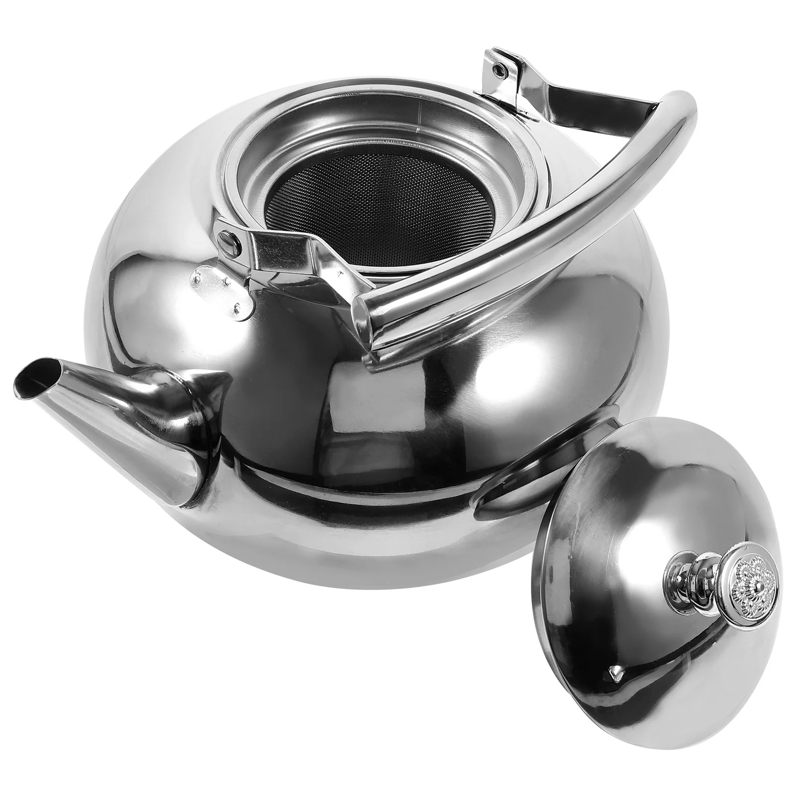 Induction Stove Kettle Pot Whistling Teakettle Outdoor Stainless Steel Teapot Filter