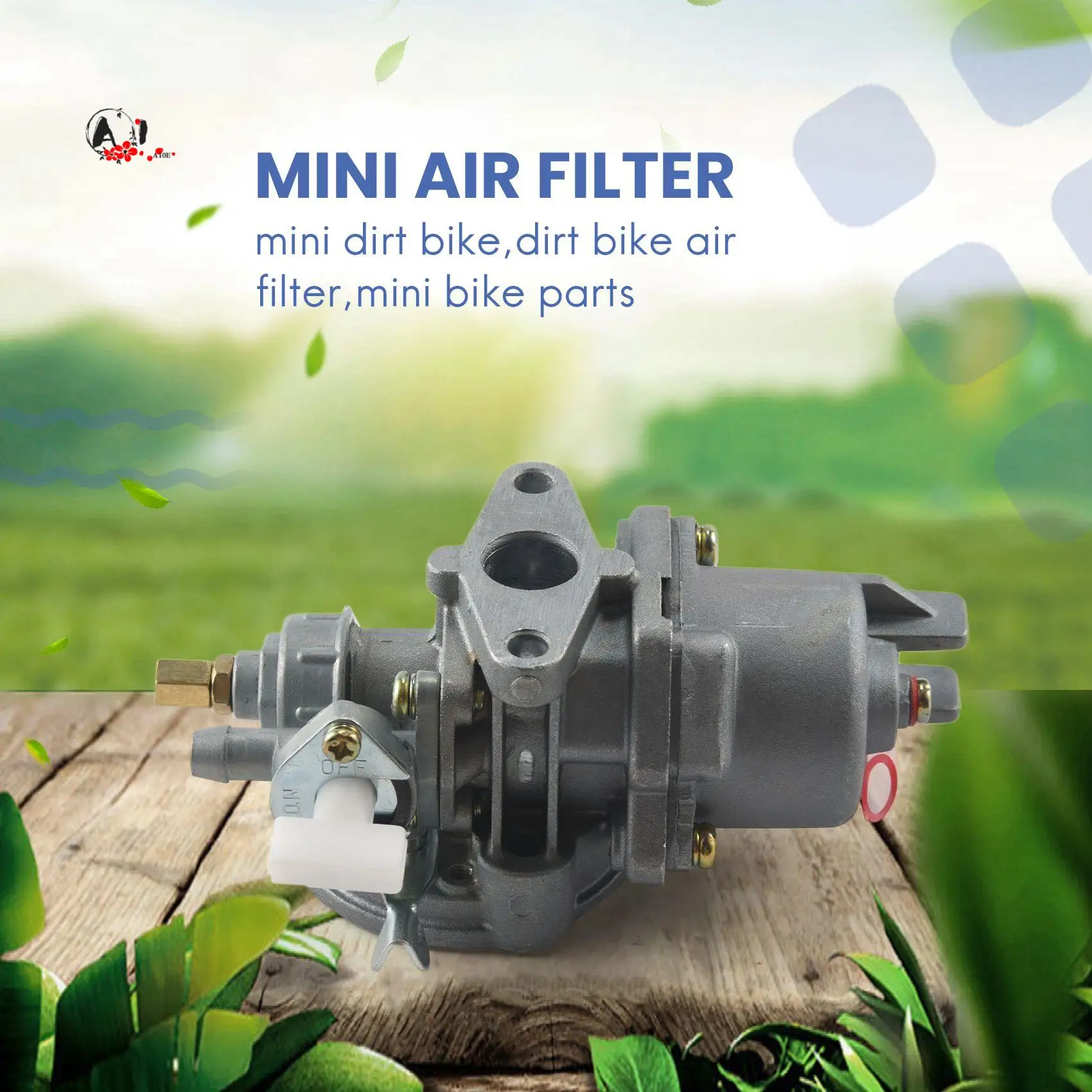 A10E-Carburetor Carb Carby + Air Filter + Stack For 2 Stroke 47Cc 49Cc Engine Parts Mini Moto Kids Atv Quad Dirt Pocket Bike Min