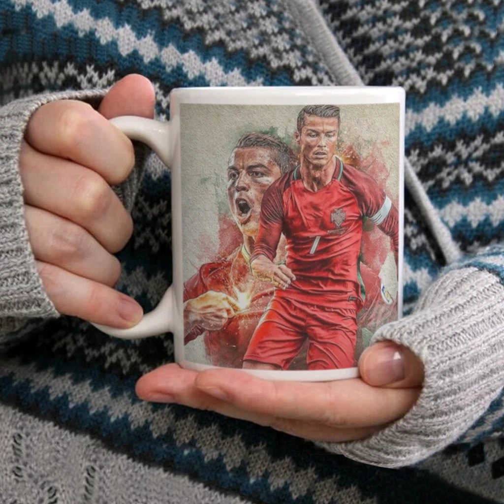 

Cristiano-Ronaldo-11oz Ceramic Coffee Mug Summer Drinkware Home Kitchen Item Birthday and Holiday Gift