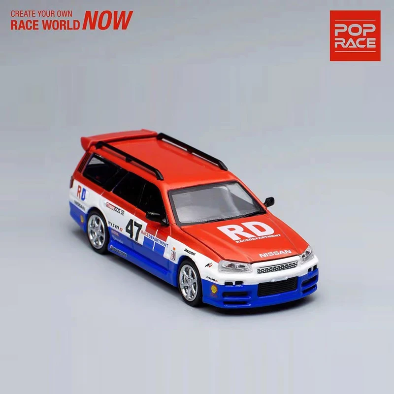 

Модель автомобиля Pop Race 1:64 из сплава Stagea WC34 260RS с открытым капотом RD Trio-дорожный автомобиль