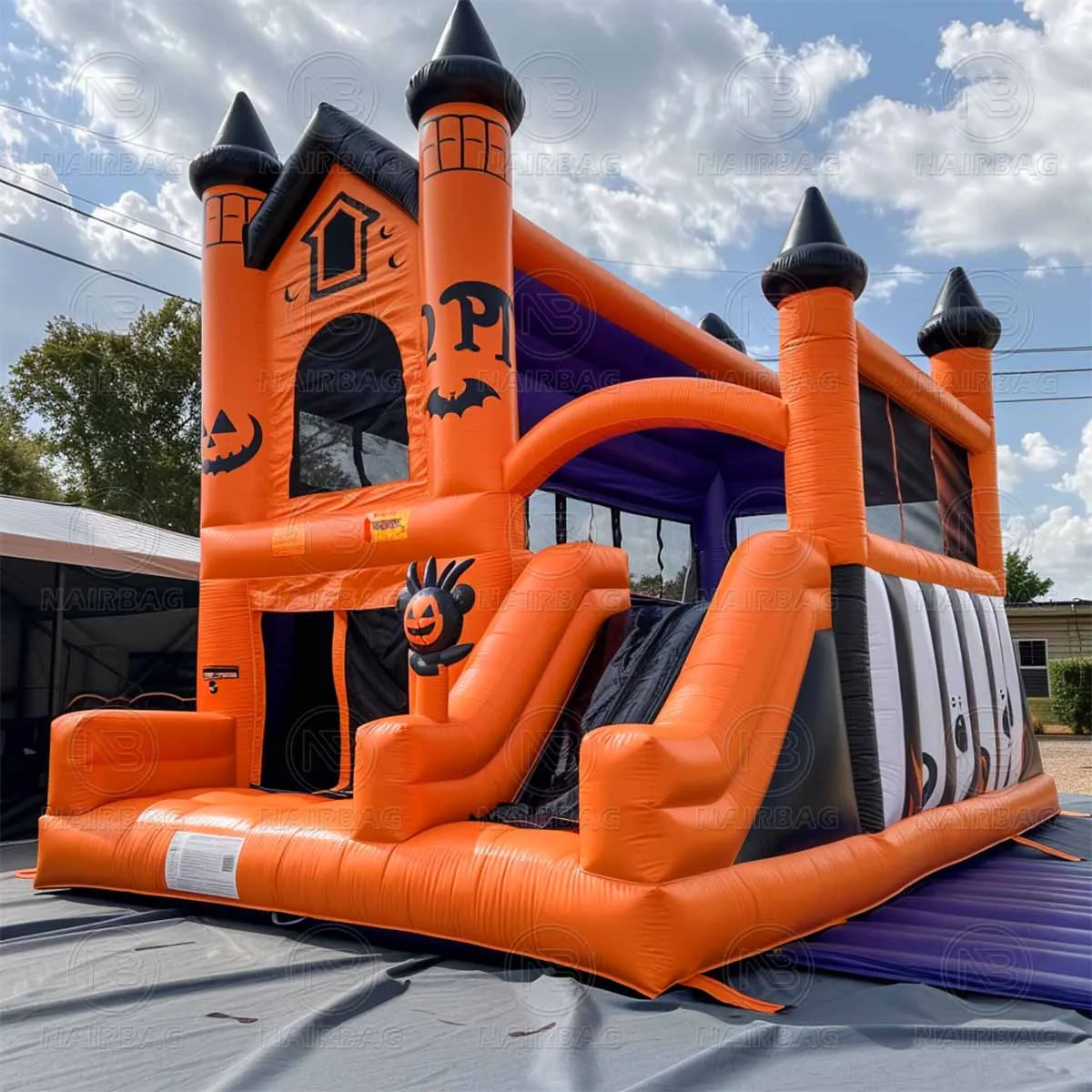 Scary Pumpkin Jumping Castle Combo Commercial Rent Inflatable Bouncer bounce House Bouncy Castle For Halloween