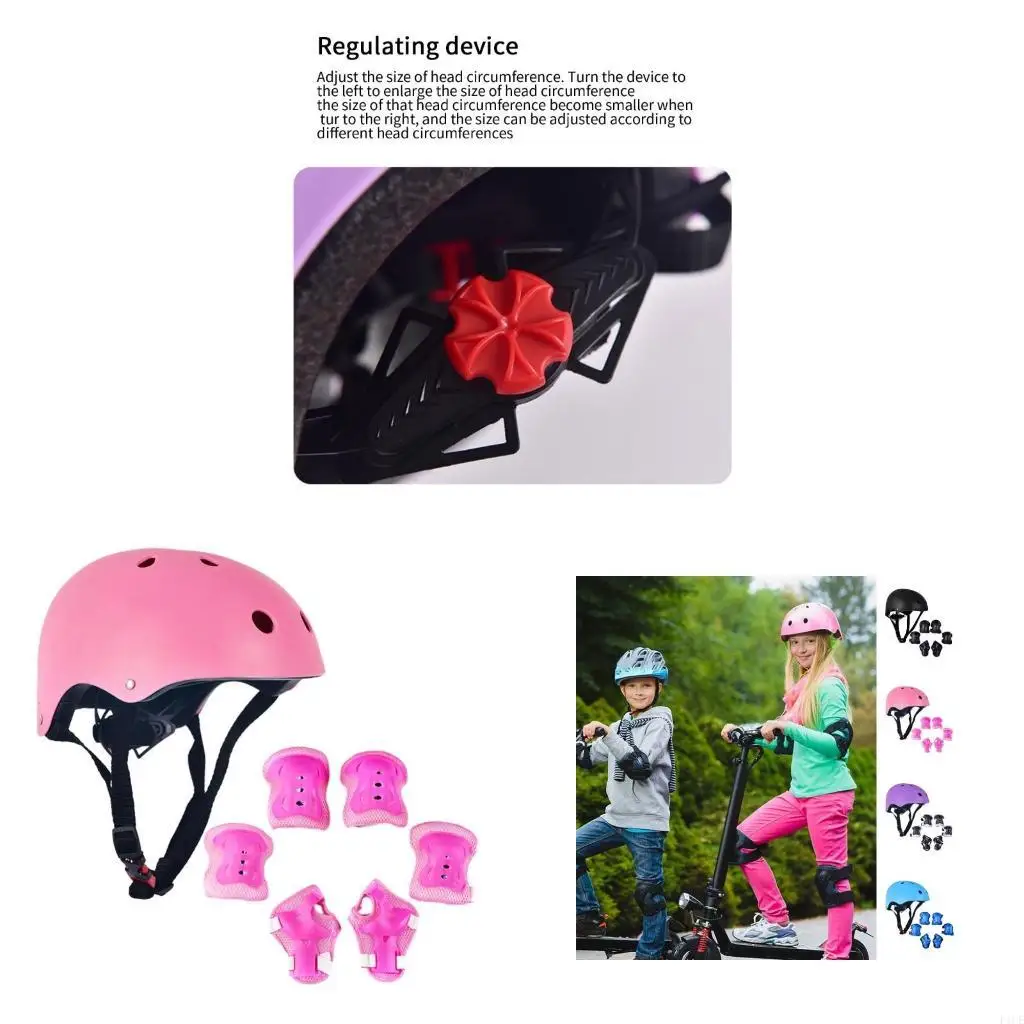 

Kid Outdoor Roller Skating Helemets Set Set Egling Conting Pads Cont