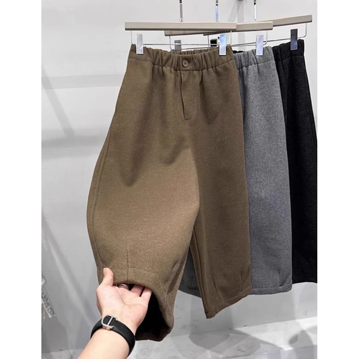 

Loose Wide Leg andmother Pants Thi Casual American Retro Sle plus Size 300 Pou Comfortable Soft Polyester Fiber