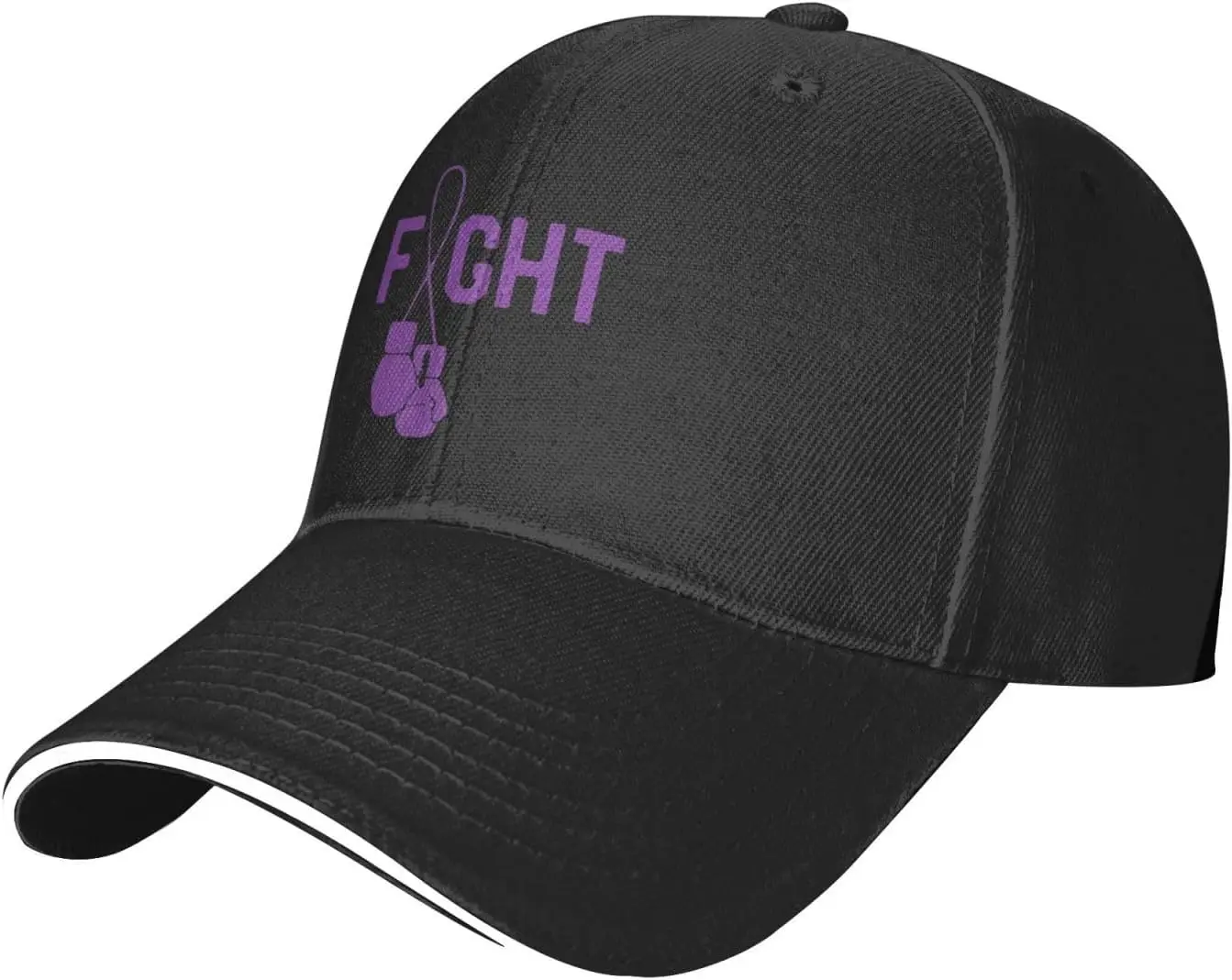 Pancreatic-Cancer-Awareness-Survivor-Baseball-Cap, Mens Vintage Snapback Hats Trucker Hats Dad Hat Black