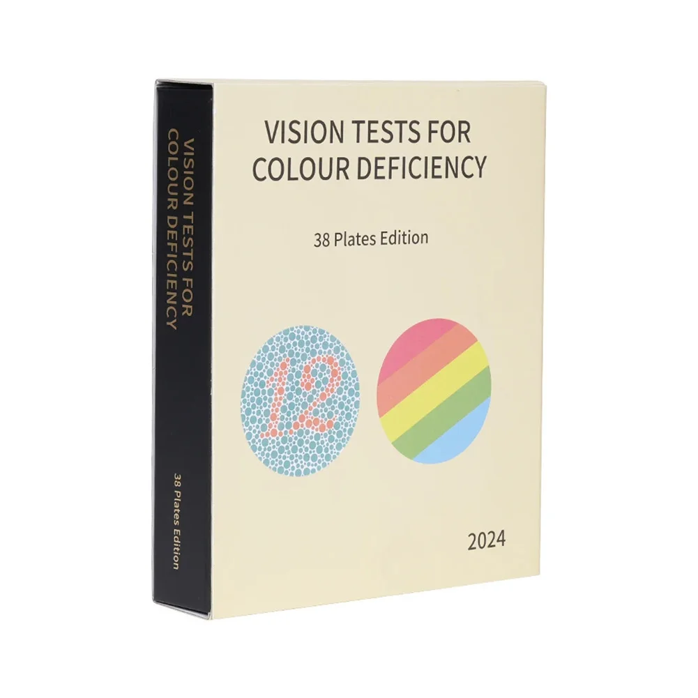 1pc Ishihara Book 38-piece Optometry Test Book Color Difference Test Book With Special Test Plates For Color Vision Deficiency