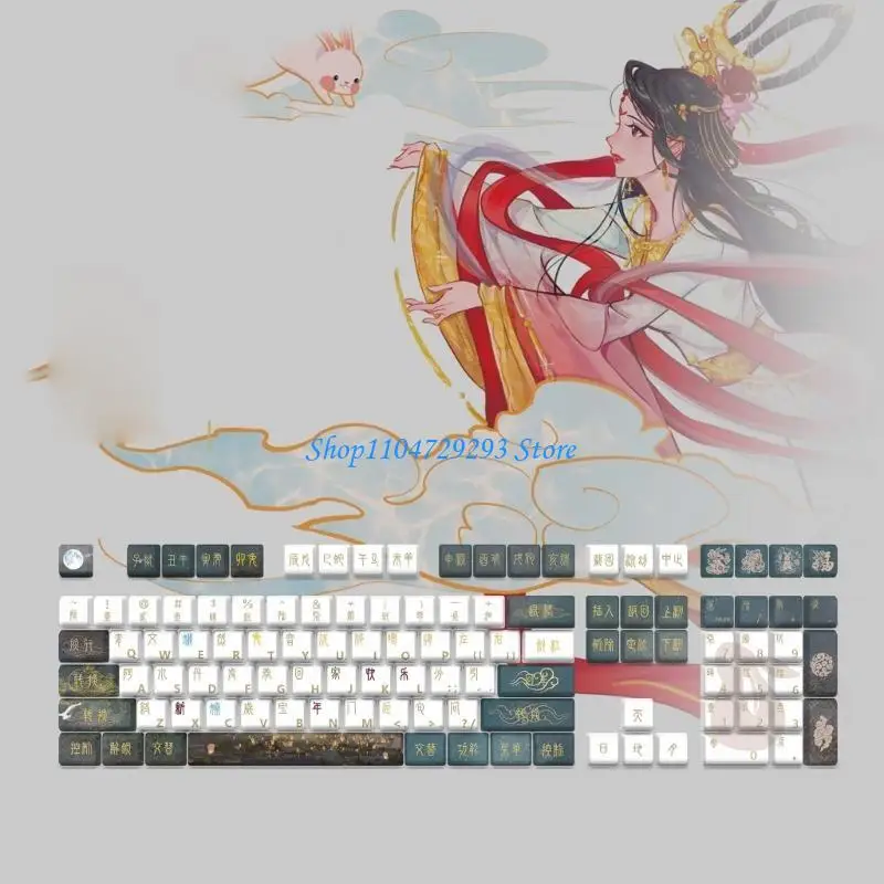 Y2GD 108Keys tradizione keycap antichi profilo originale PROFILE PBT tyecaps sottenti per interruttori tastiere meccaniche