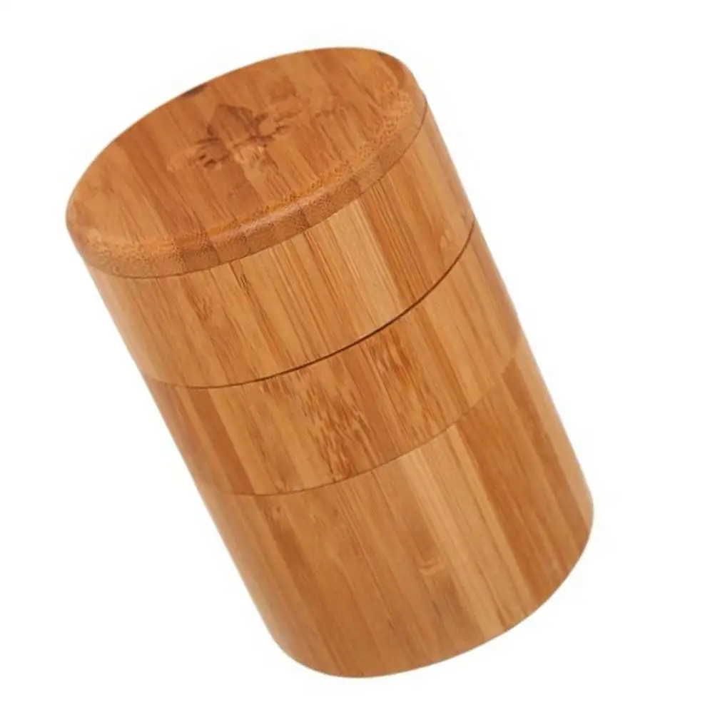 1Set Bamboo Seasoning Storage Box Material Dustproof Insect-Proof Spice Jar Kitchen Condiment Holder Salt Pepper
