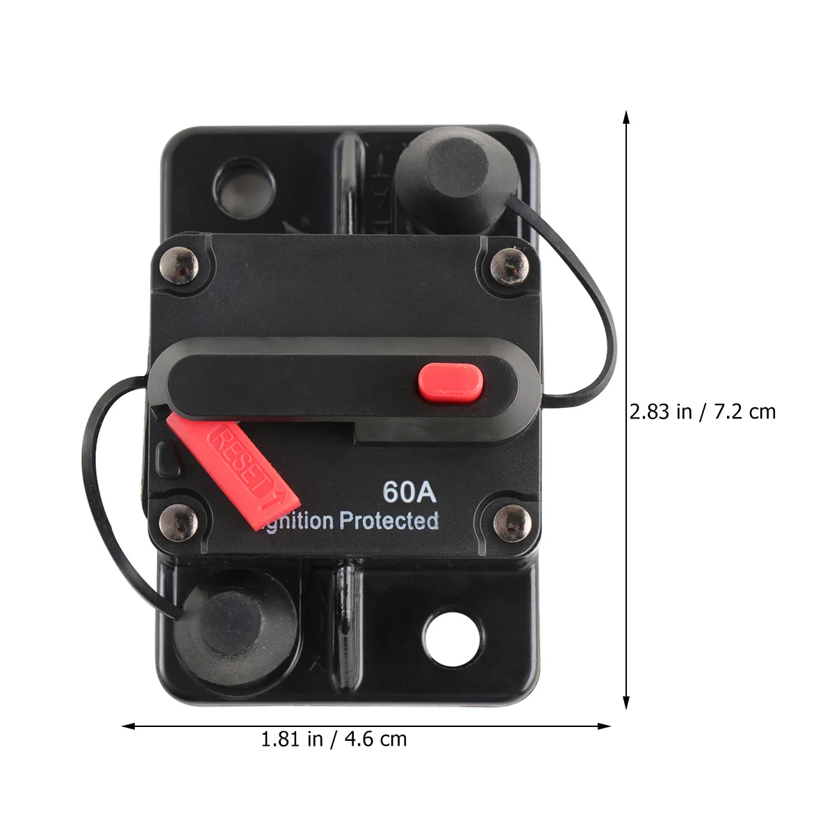 

60A Car Fuse Circuit Breaker Waterproof Resettable For 12V 36V Truck Rv Marine Trailer Inverter Panel Mount Mini Breaker Auto