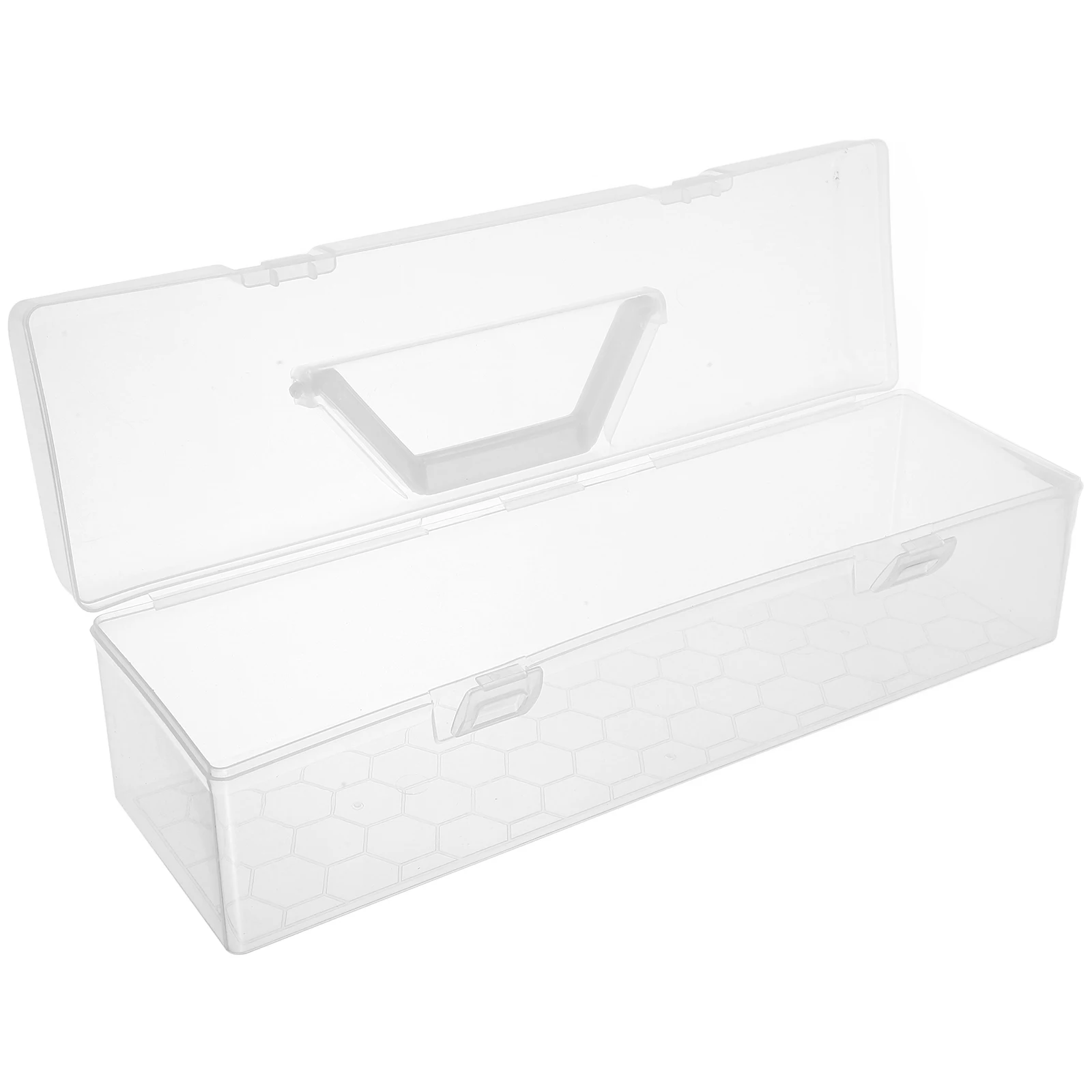 صندوق تخزين بلاستيكي شفاف، منظم شفاف بسعة كبيرة للوازم المدرسية، أدوات فنية، عناصر حرفية، حاويات أقلام الرصاص