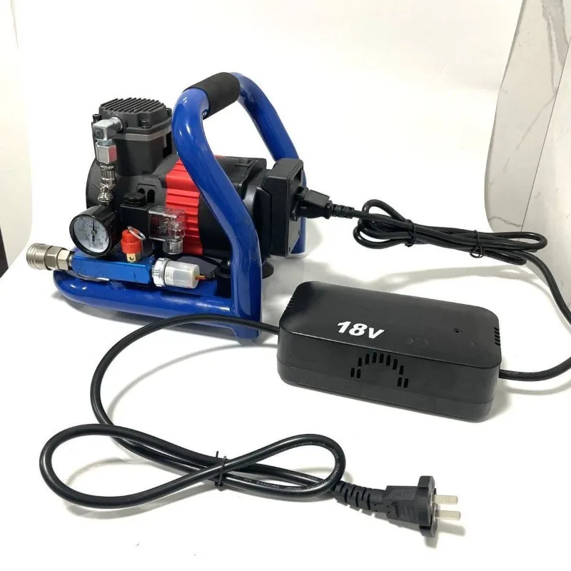 Pluggable lithium battery oil-free brushless air compressor woodworking air pump high pressure small outdoor inflatable