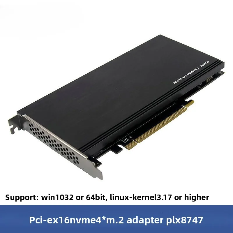 

Многофункциональная плата расширения серверного уровня PCI-E3.0 X16 с 4-портовым M.2 NVMe SSD PLX8747 без привода