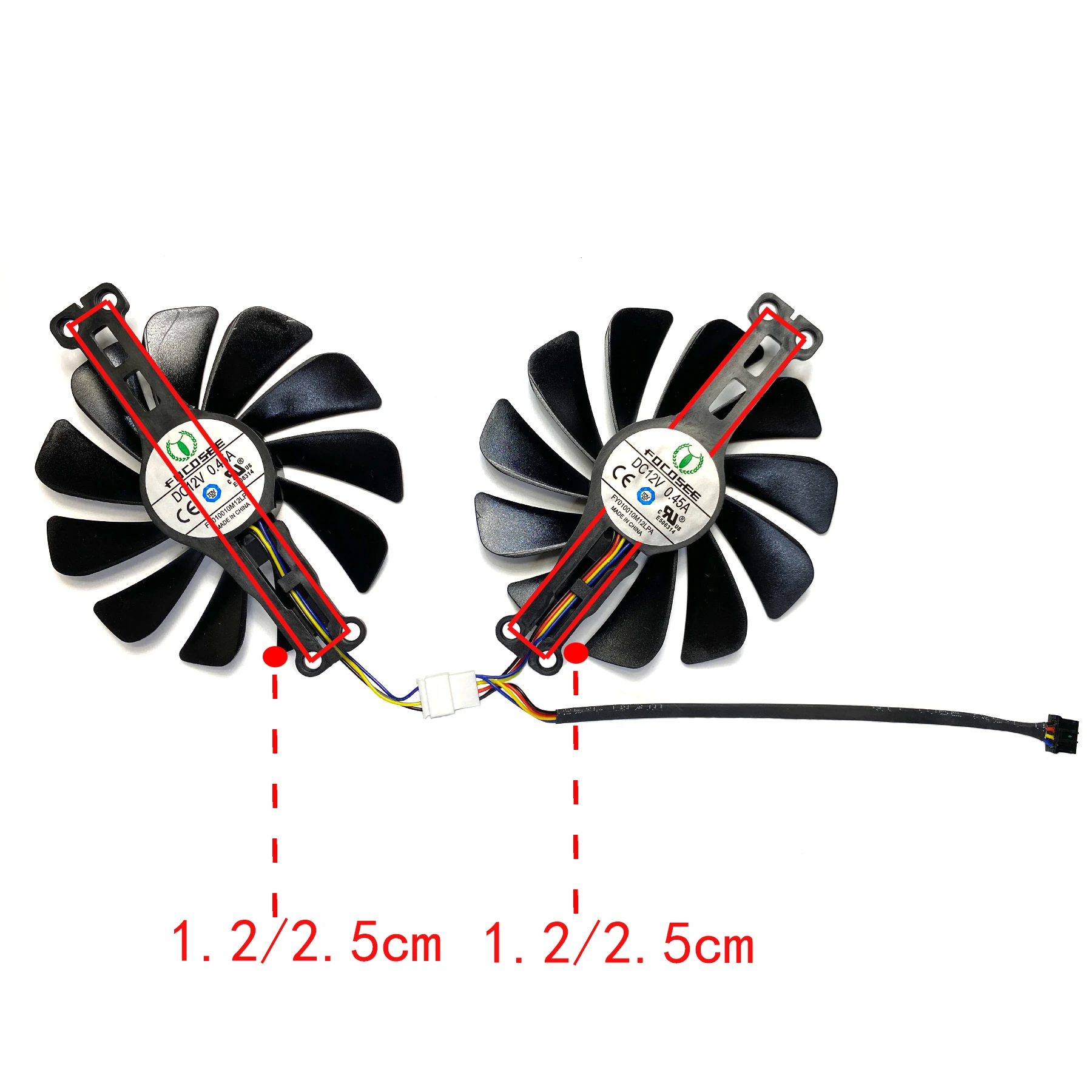New For XFX Radeon RX6600 6600XT 6650XT 8GB Speedster SWFT 210 Core Graphics Card Replacement Fan  FY010010M12LPA