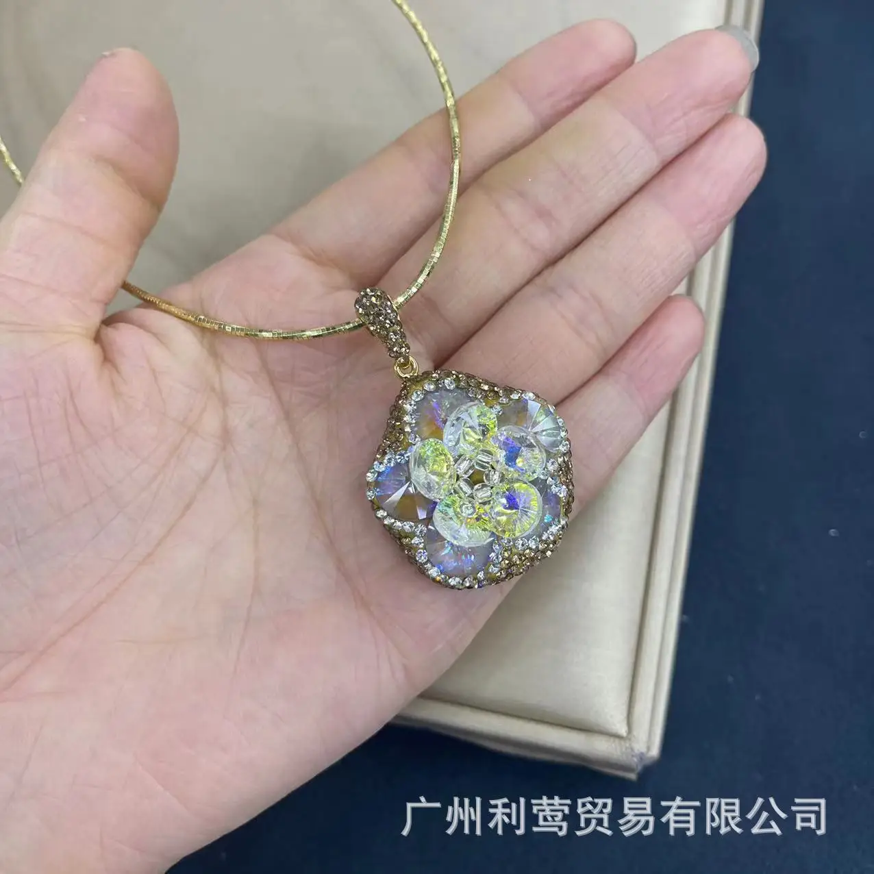 Natural Crystal Flower Purple Crystal Niche Popular Jewelry Starry Sky Bright Set Factory Necklace Earrings, Ring Bracelet