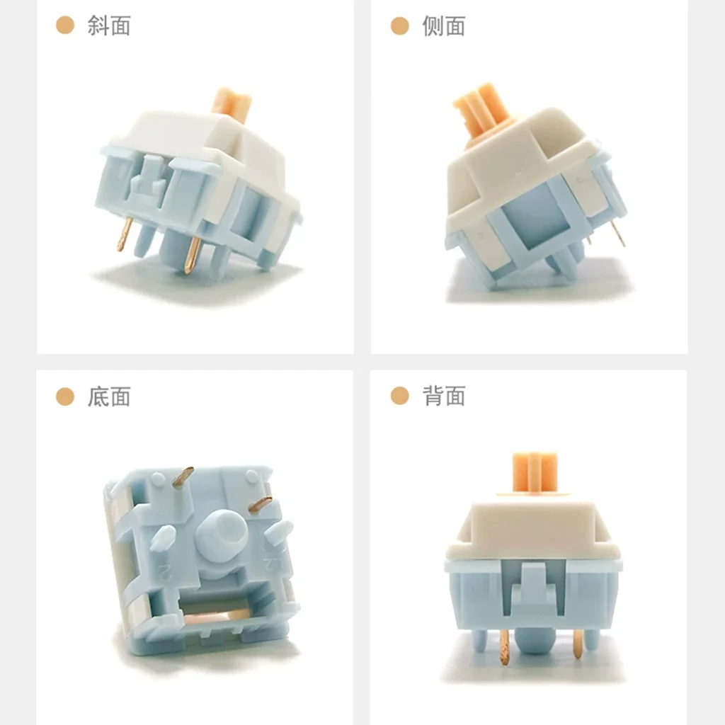 SOULCAT SPM Pure Sand Silent Switch 5 Pins HIFI Linear 45g Custom Mechanical Keyboard POM  TPE Factory Fine lubrication HMX OEM