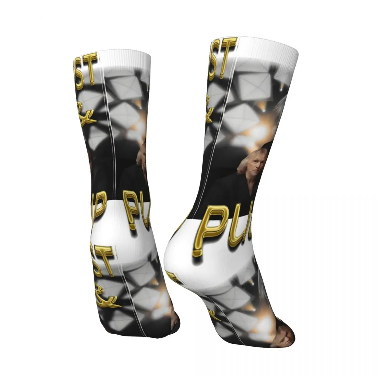 Vintage ESTONIA Men's compression Socks Unisex 5MIINUST And Puuluup Street Style Pattern Printed Novelty Crew Sock