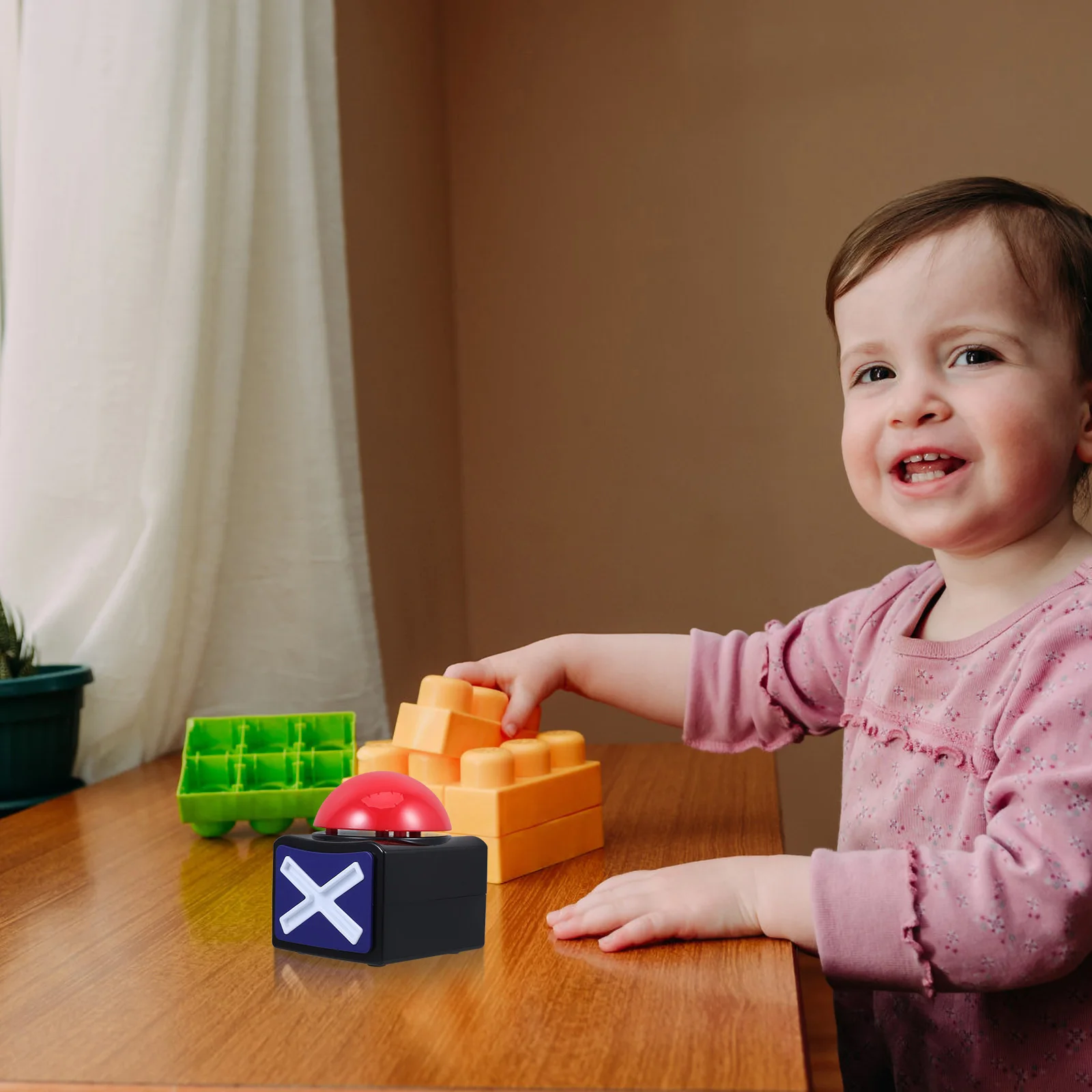 教室用サウンドボタン ゲームショー用品 パーティートリックボタン 楽しい回答ブザー インタラクティブゲーム 競争遊び