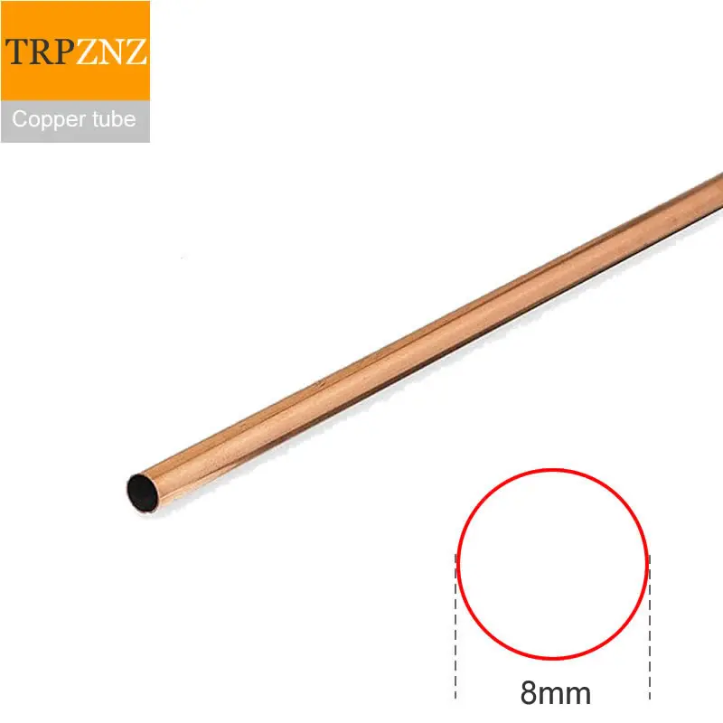 

outer diameter 8mm inner 7.6mm 7.5mm 7 6 5 4mm T2 copper Micro tube Thin wall Hollow Capillary copper pipe Hard straight tube