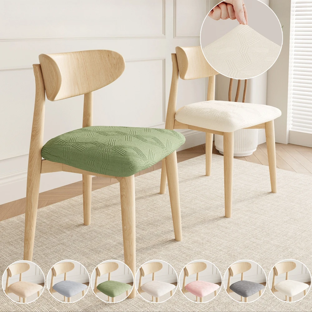 

Durable S/L Jacquard Dining Room Chair Seat Covers for Home Removable Elastic Upholstered Dining Chair Protector Slipcover 시트커버